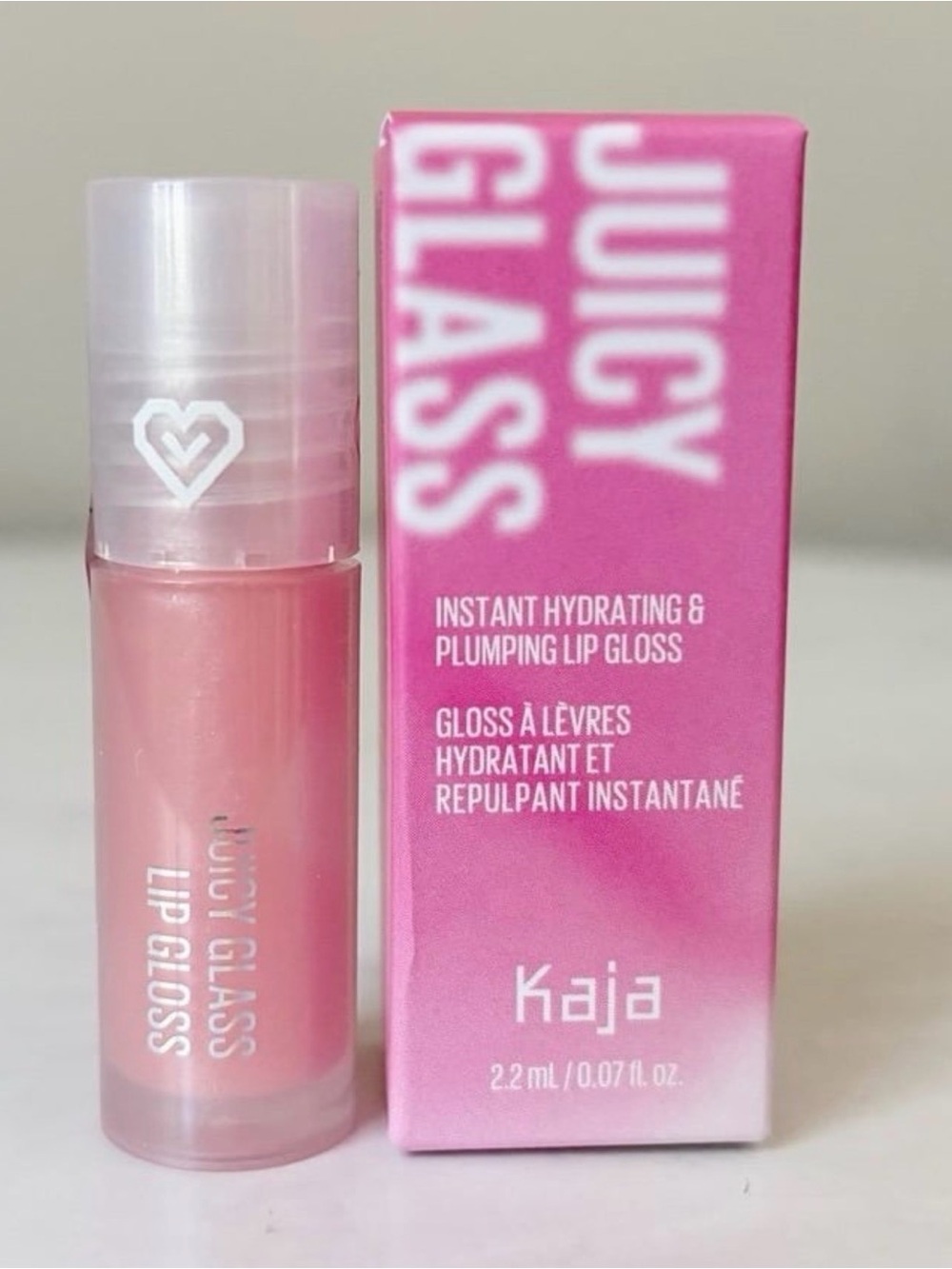 Viral TikTok Kaja Juicy Glass Hydrating Plumping Lip Gloss — Pink